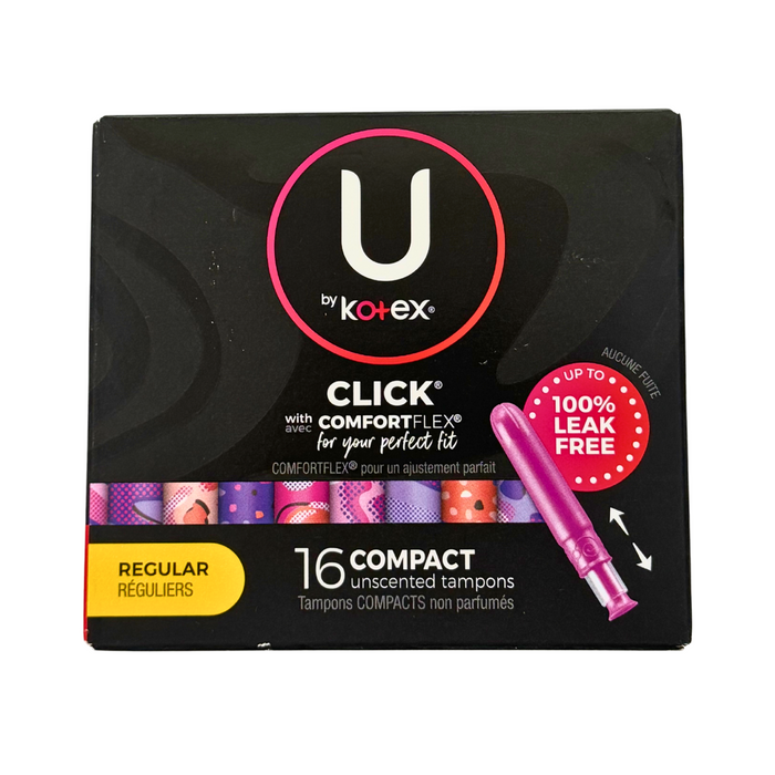 U by Kotex Regular 16 Compact Unscented Tampons