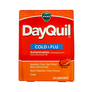 One unit of Vicks DayQuil Cold & Flu Relief 24 Liquicaps