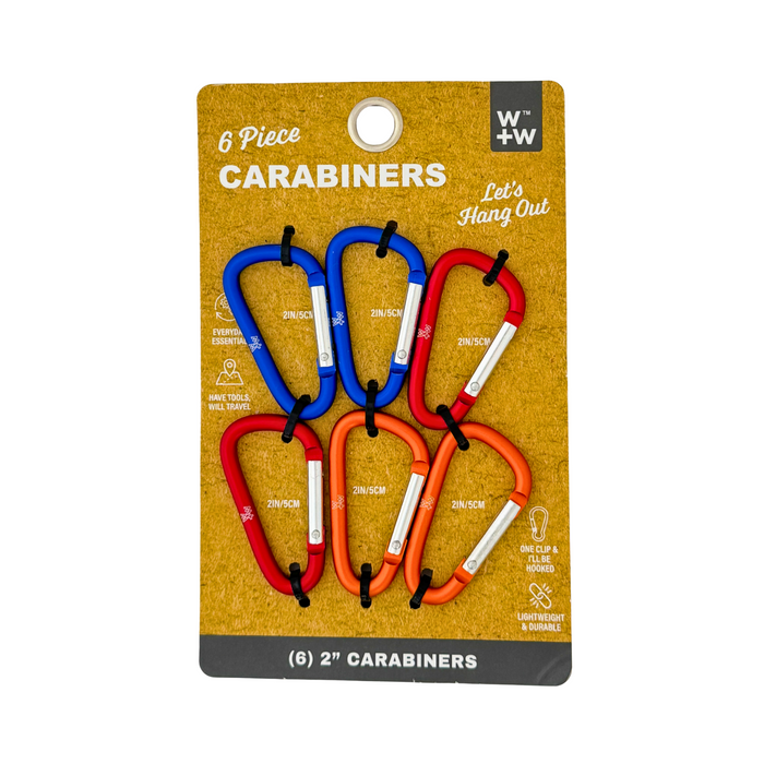 W + W 6 pc Carabiners