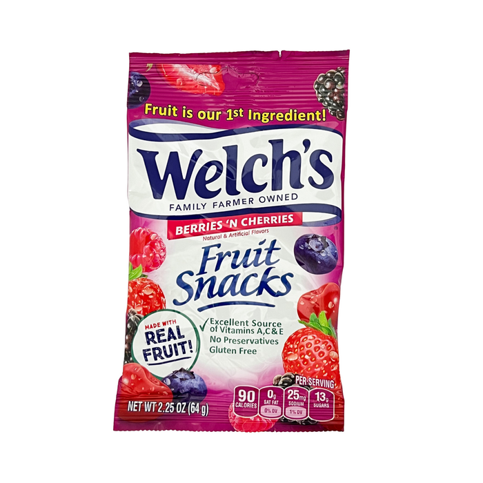 Welch's Fruit Snacks - Berries N Cherries 2.52 oz