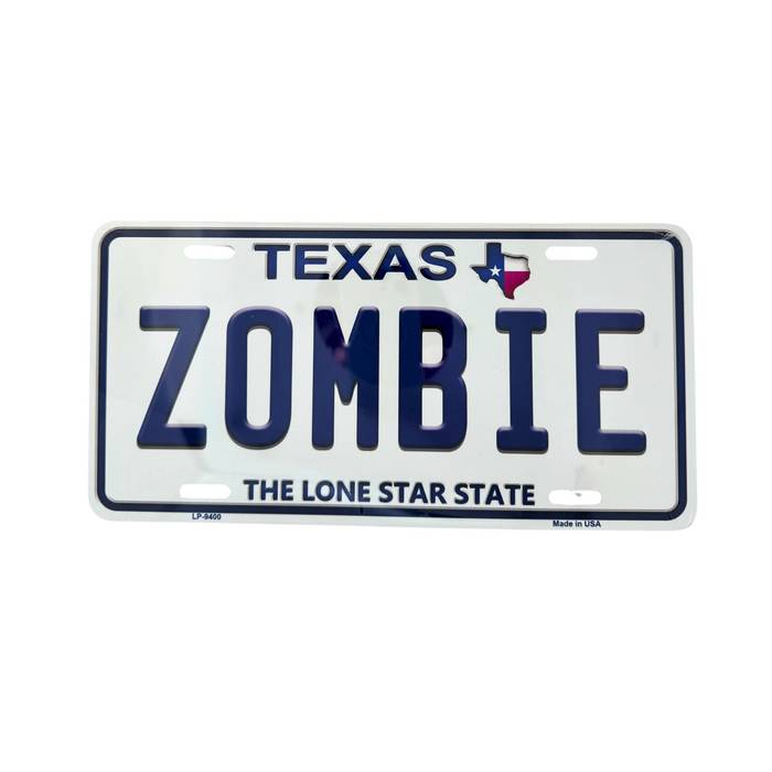 Zombie Texas The Lone Star State License Plate