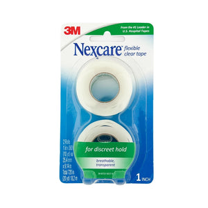 One unit of 3m Nexcare 1 Inch Flexible Clear Surgical Tape 2 rolls