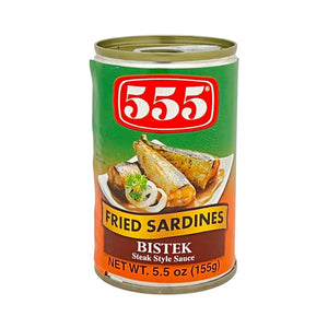 One unit of 555 Fried Sardines Bistek 5.5 oz