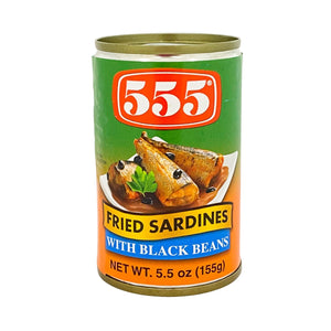 Can of 555 Fried Sardines with Black Beans 5.5 oz
