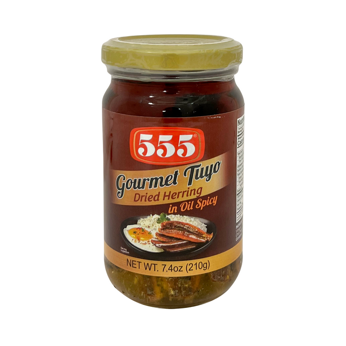 555 Gourmet Tuyo Dried Herring in Oil Spicy 7.4 oz