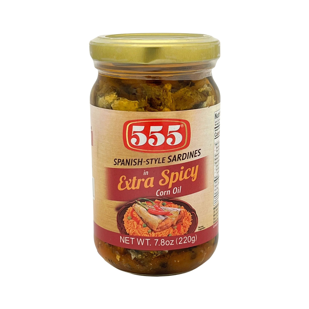 555 Spanish Style Sardines in Corn Oil Extra Spicy 7.8 oz