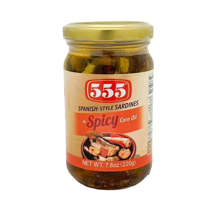 555 Spanish Style Sardines in Corn Oil Spicy 7.8 oz