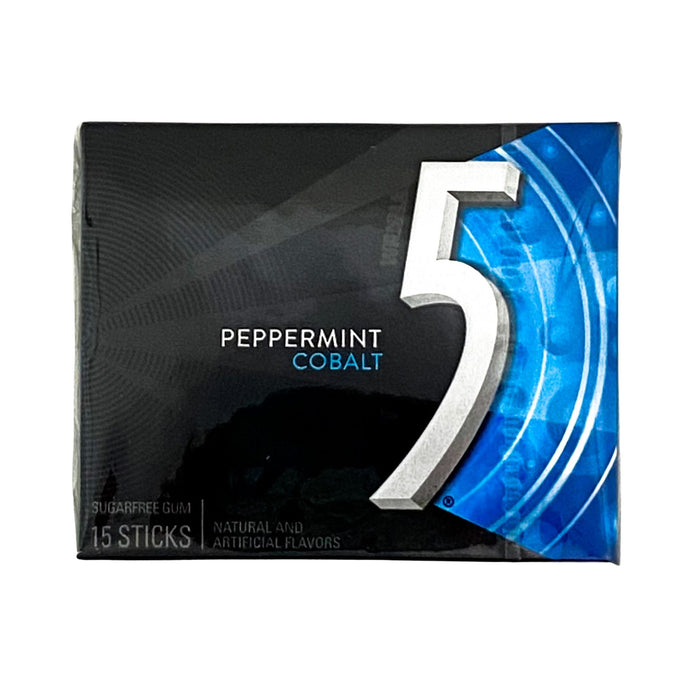 5 Peppermint Cobalt Sugarfree Gum 15 sticks