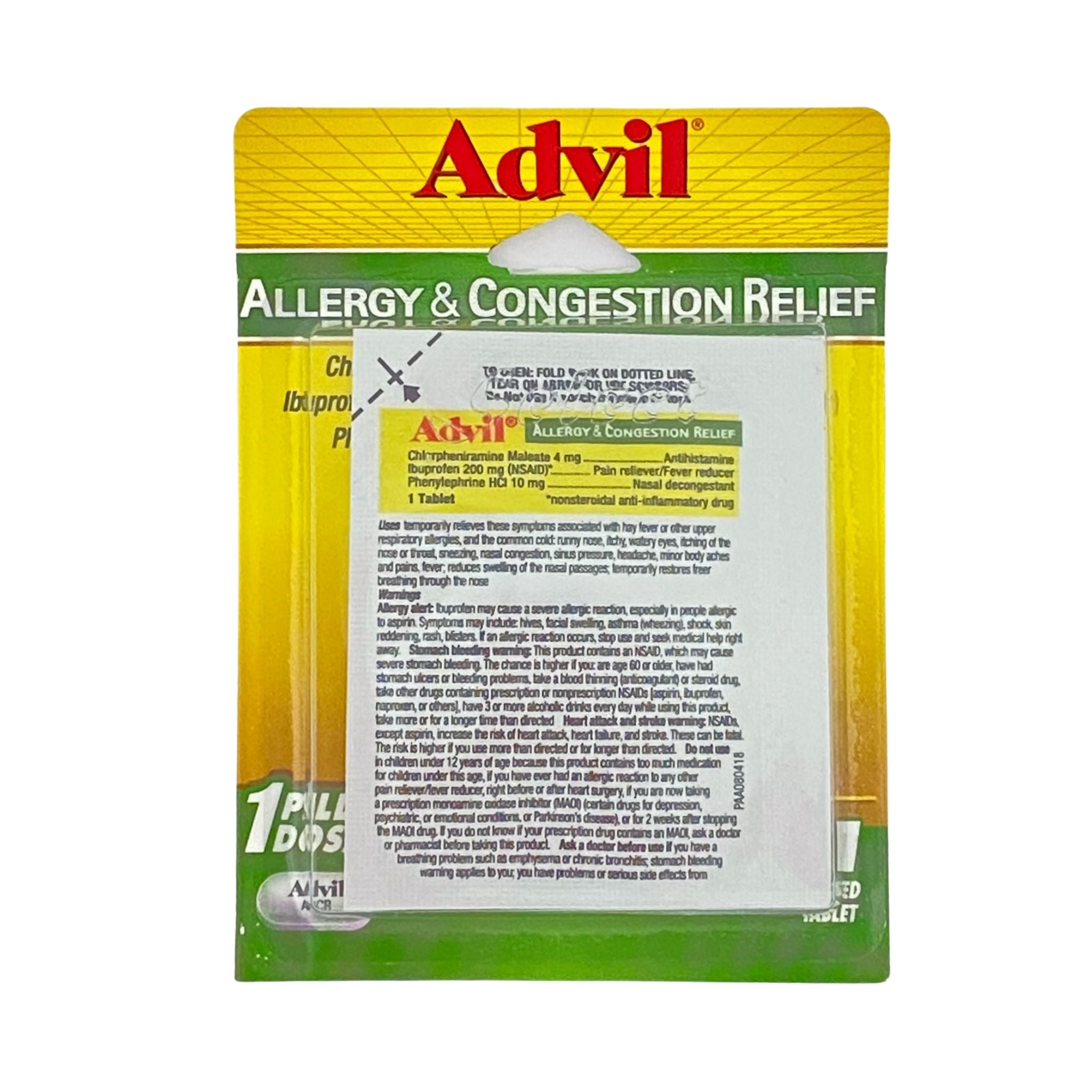 Avil Composition Advil Allergy And Congestion Relief