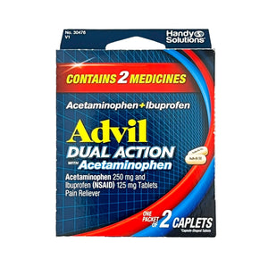One unit of Advil Dual Action Ibuprofen With Acetaminophen 2 Caplets