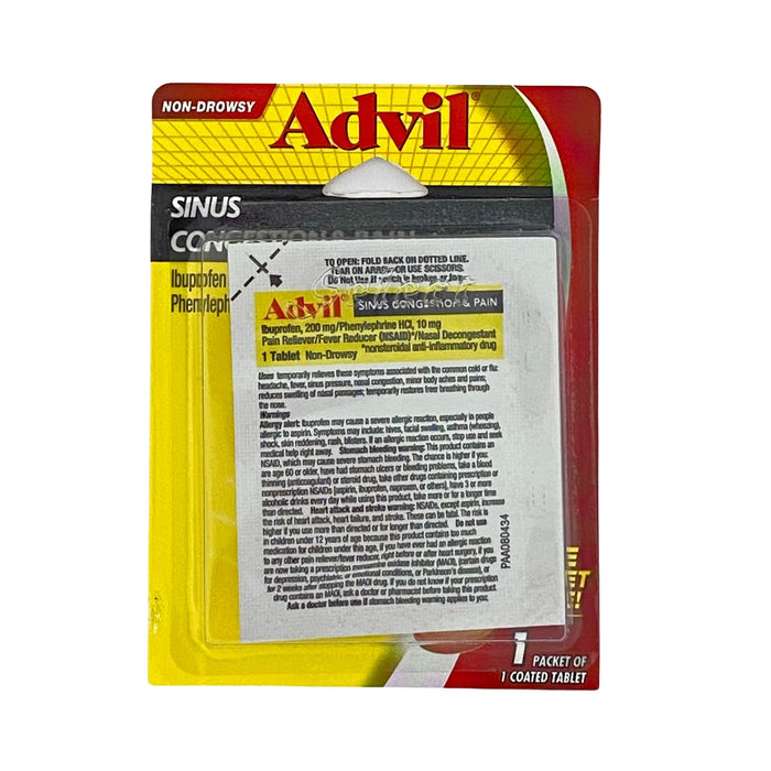 Advil Sinus Congestion & Pain 1 Coated Tablet