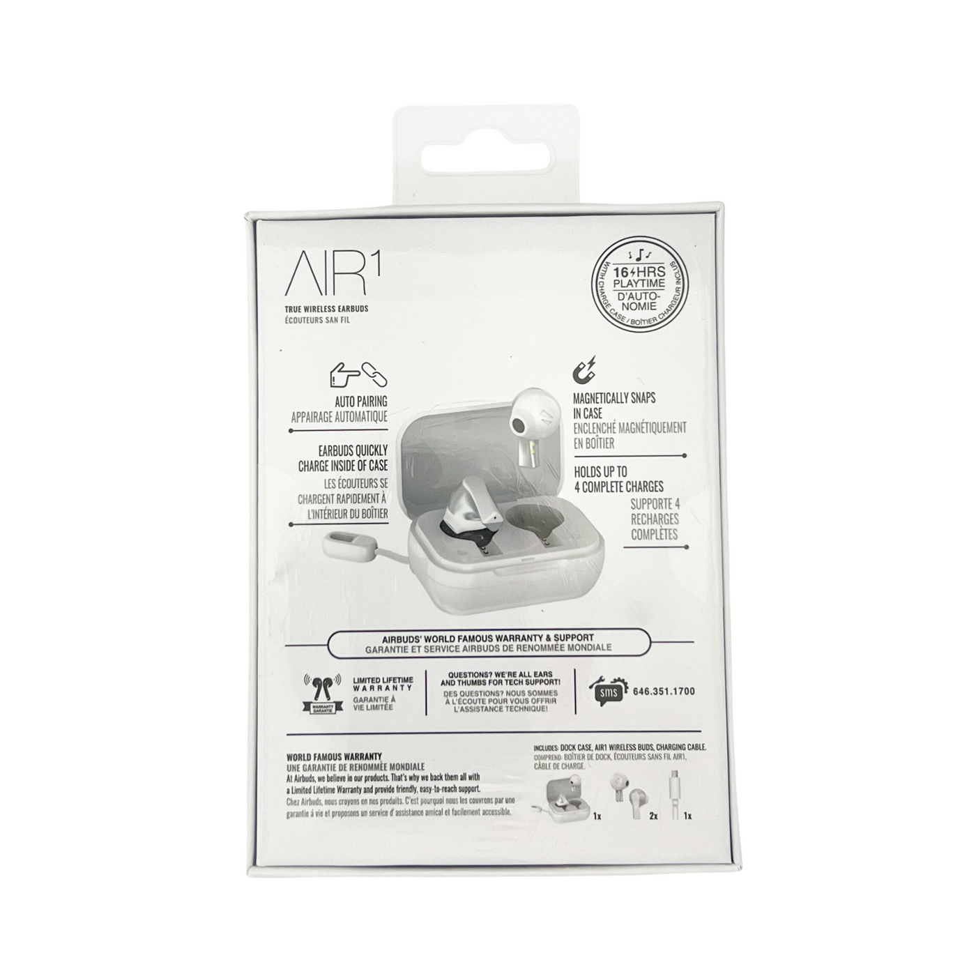 Air1 True Bluetooth Wireless Earbuds With Charging Case White air1-true-bluetooth-wireless-earbuds-with-charging-case-white