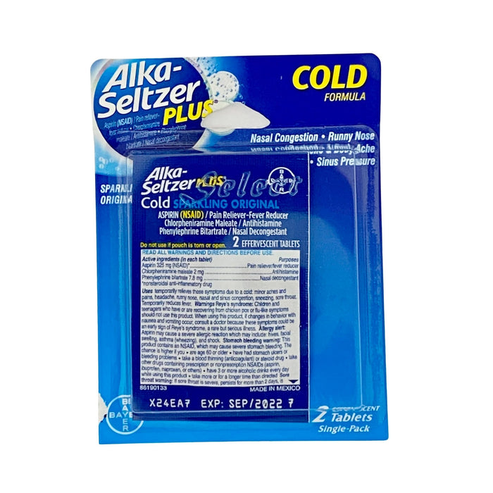 Alka Seltzer Plus Cold Formula 2 Tablets