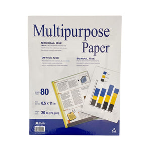 Bazic Multipurpose Paper 80 sheets 8.5 x 11 in