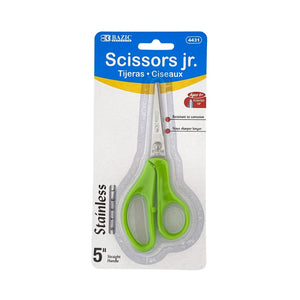Bazic Scissors Jr Straight Handle 5 inch in package