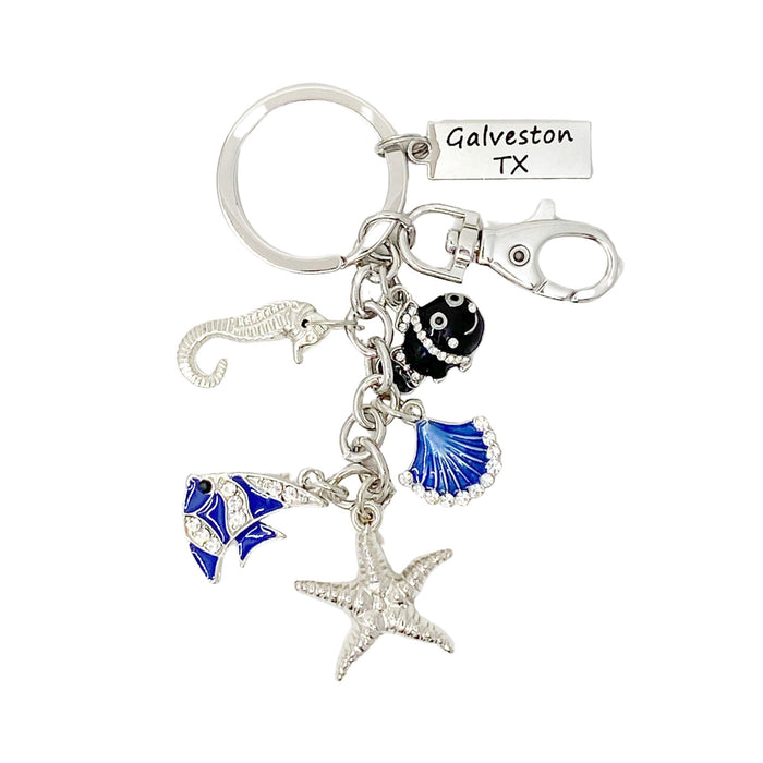 Beach Collection - Galveston - Sparkling Charms Keychain