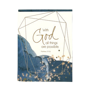 One unit of Believe - with God all things are possible - Small Pocket Notepad - Inner Cover - Front