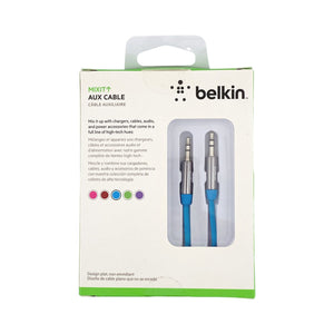 Belkin Aux Cable - Blue - Back Box