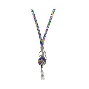 Bling Lanyard with Break Away Safety Clasp - Multicolor