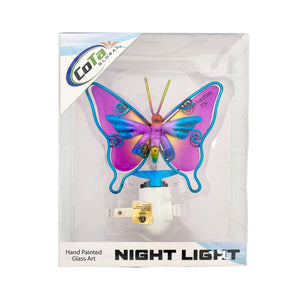 Butterfly Glass Art Galveston TX - Night Light