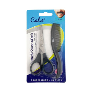 Cala Mustache Scissors & Comb