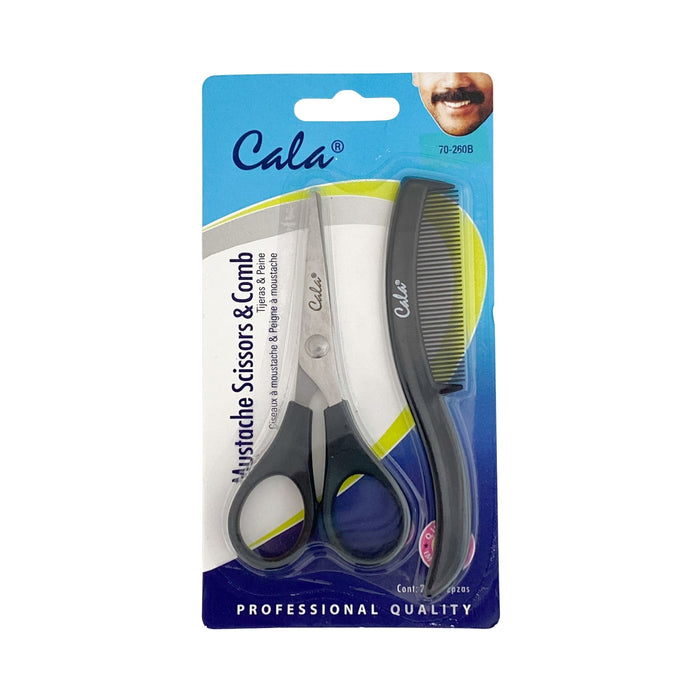 Cala Mustache Scissors & Comb