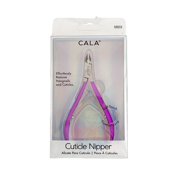 Cala Soft Touch Comfort Grip Cuticle Nipper - Purple