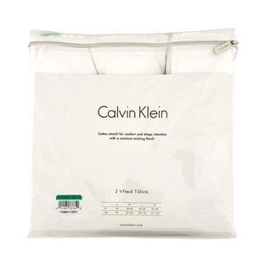 Calvin Klein 3pk V-Neck Shirt - White - XL - Back