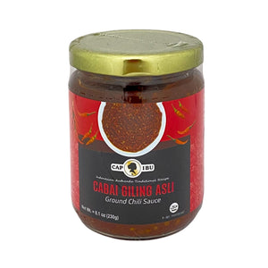 Bottle of Cap Ibu Cabai Giling Asli Ground Chili Sauce 8.1 oz