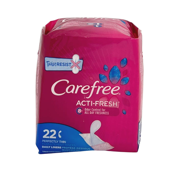 Carefree Acti-fresh 22 Perfectly Thin Unscented Daily Liners