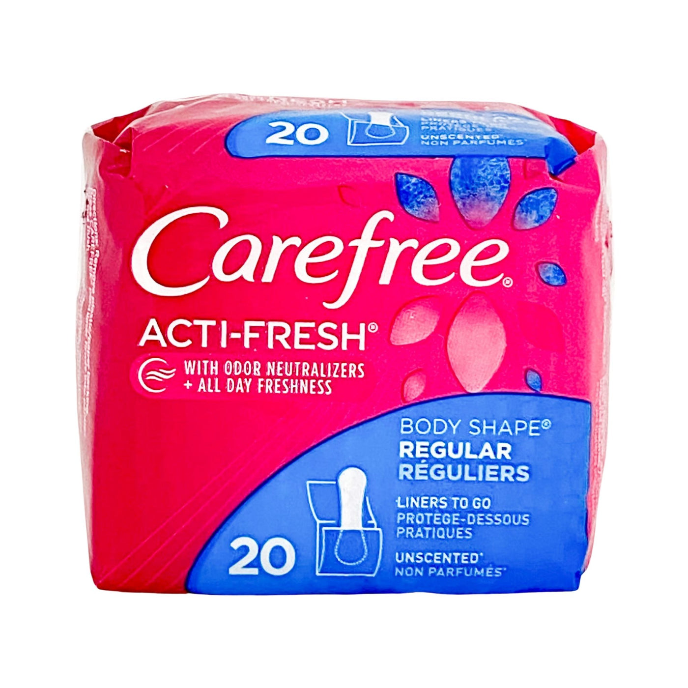 Carefree Acti-fresh 22 Perfectly Thin Unscented Daily Liners