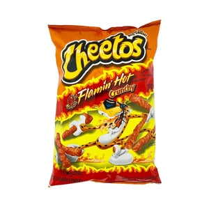 One bag of Cheetos Crunchy Flamin Hot 8 1/2 oz