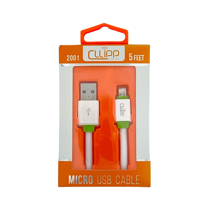 Cllipp Micro USB Data/Charging Cable 5 ft