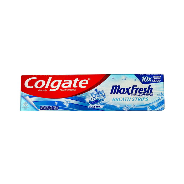 Colgate Max Fresh with Whitening Breath Strips Cool Mint 6.3 oz