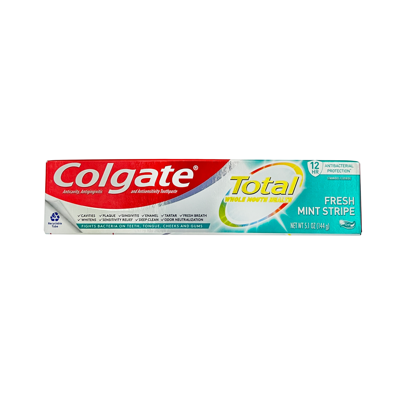 Colgate Total Fresh Mint Stripe Toothpaste, Mint Gel Toothpaste