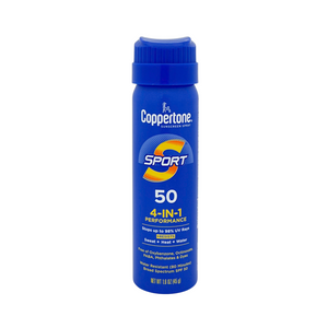 One unit of Coppertone Sport 4 in 1 SPF 50 Sunscreen Spray 1.6 oz