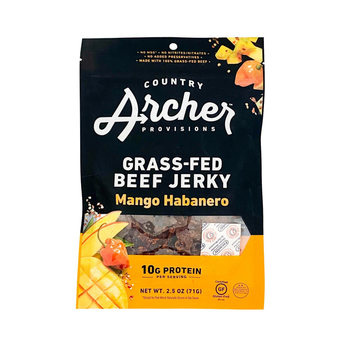 Country Archer Grass-fed Beef Jerky Mango Habanero 2.5 oz