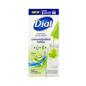 One unit of Dial Concentrated Foaming Hand Wash Refills - Aloe - 2 packets