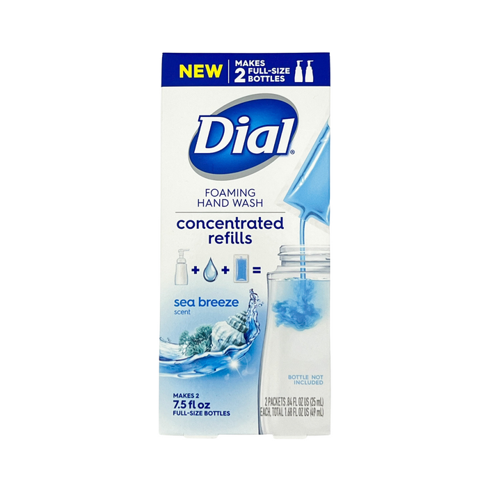 Dial Concentrated Foaming Hand Wash Refills - Sea Breeze - 2 packets