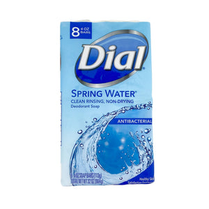 Dial Spring Water Antibacterial 8 4 oz Soap Bars