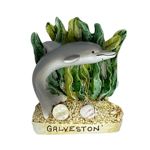Dolphin in Seaweed - Galveston - Resin Magnet