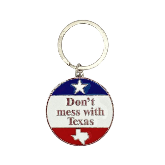 Don't Mess with Texas Round Keychain