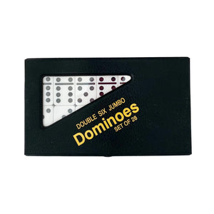 Double Six Jumbo Dominoes Set of 28 - White - in package