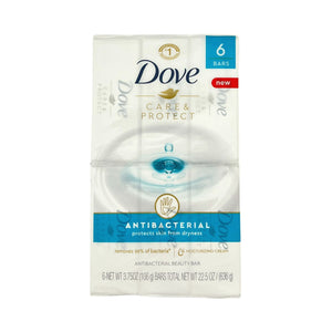 One unit of Dove Antibacterial Beauty Bars 6pc x 4 oz
