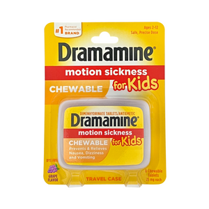 One unit of Dramamine Motion Sickness Relief for Kids 8 Chewable Tablets