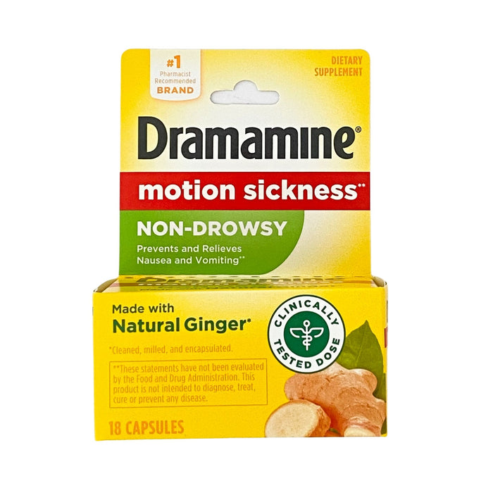 Dramamine Non-Drowsy Motion Sickness Relief 18 Capsules