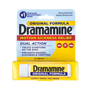 Dramamine Original Motion Sickness Relief 12 Tablets
