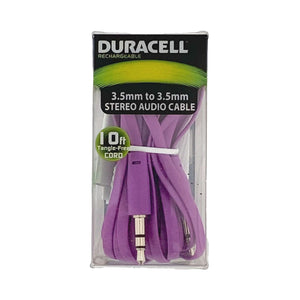 Duracell 10ft Audio Cable - Purple
