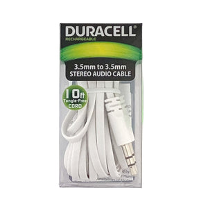 Duracell 10ft Stereo Audio Cable - White