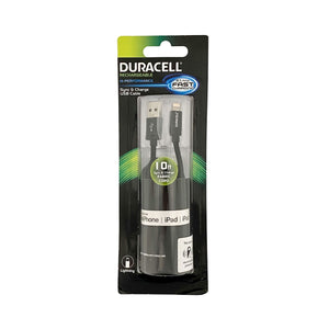 Duracell 10ft Sync & Charge USB -  Lightning Fabric Charging Cord